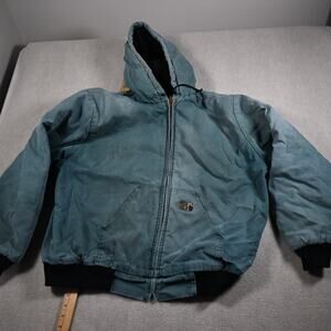 Vintage Workwear Hooded Duck Jacket (Quilted / Insulated) 2XL